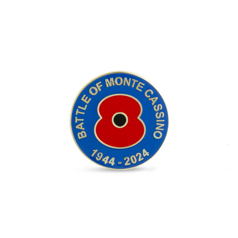 Battle of Monte Cassino 80 Years Poppy Pin