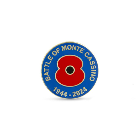 Battle of Monte Cassino 80 Years Poppy Pin