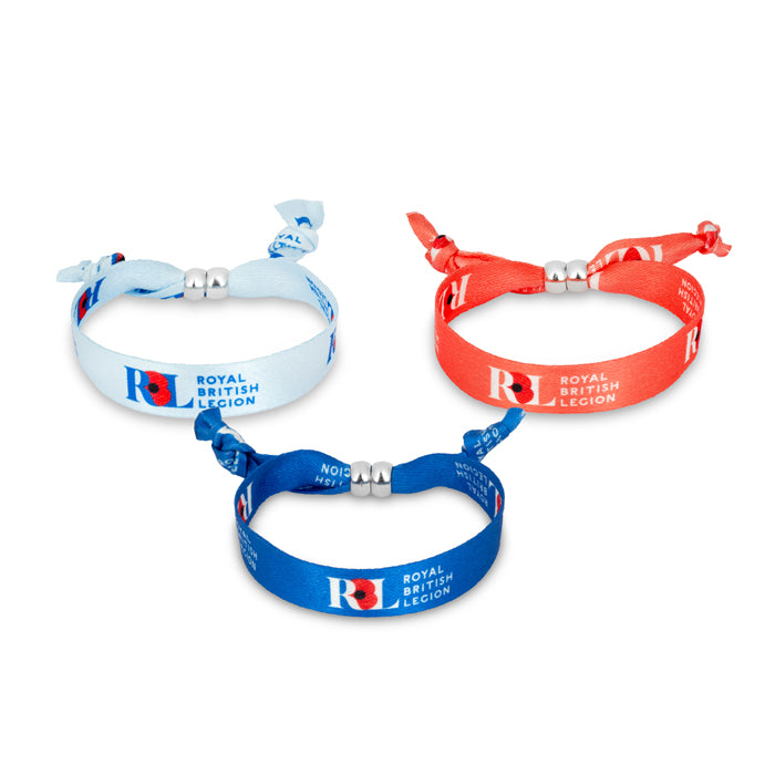 Royal British Legion Adult Festival Bands - Pack of 3