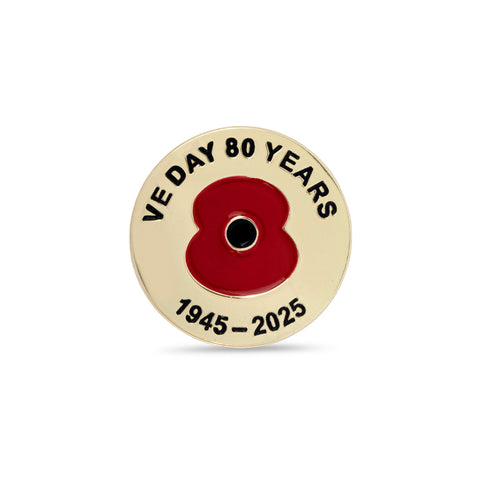 VE Day 80 Years Poppy Pin