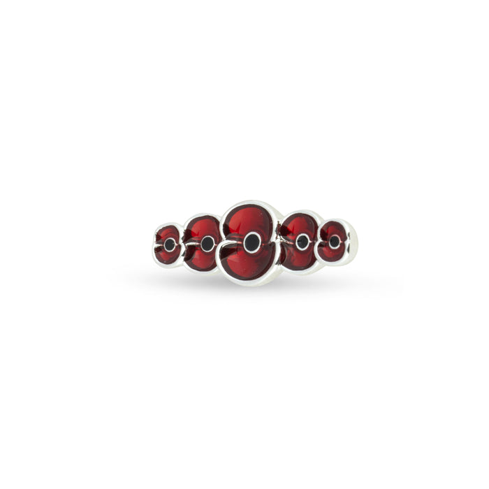 Poppy Enamel Bar Pin