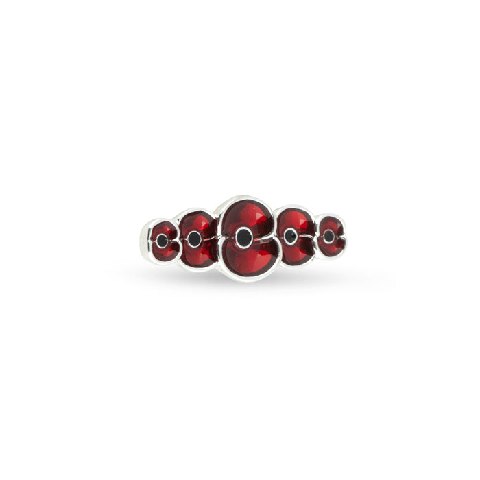 Poppy Enamel Bar Pin