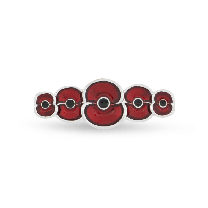 Poppy Enamel Bar Pin