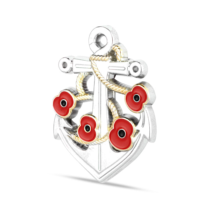 Naval Poppy Anchor Badge