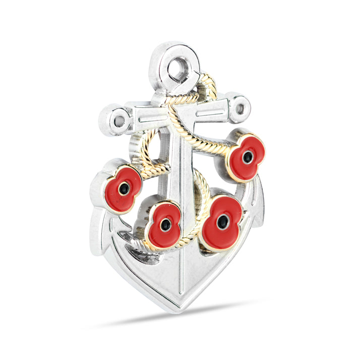 Naval Poppy Anchor Badge