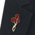Entwined Three Poppy Brooch