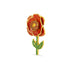 3D Enamel Poppy Brooch