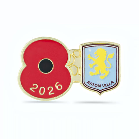 Aston Villa Poppy Football Pin 2026