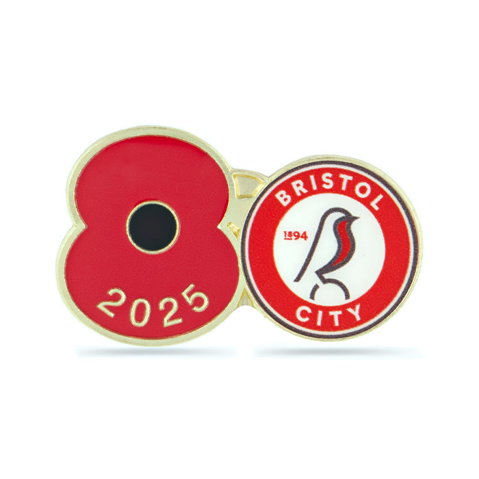 Bristol City Poppy Football Pin 2025