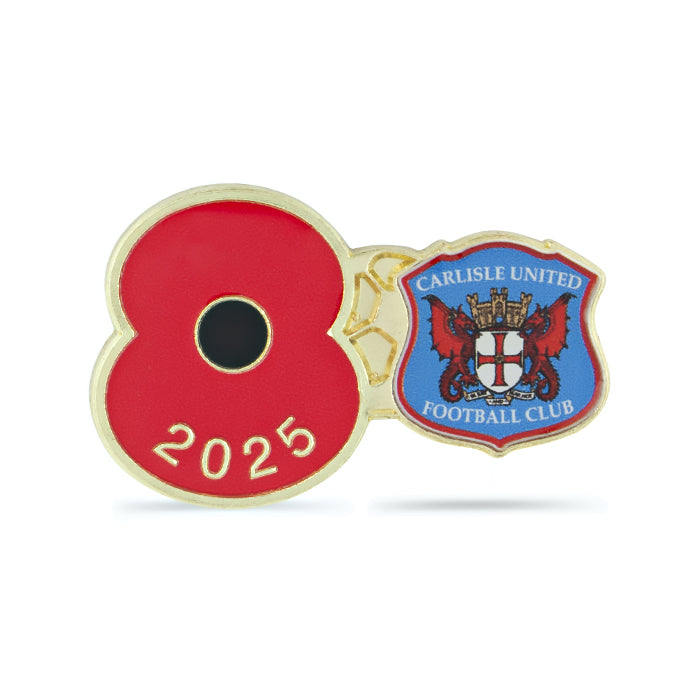 Carlisle United Poppy Football Pin 2025