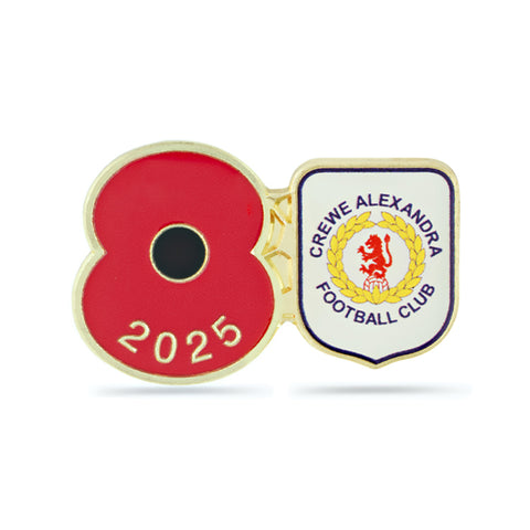 Crewe Alexandra Poppy Football Pin 2025