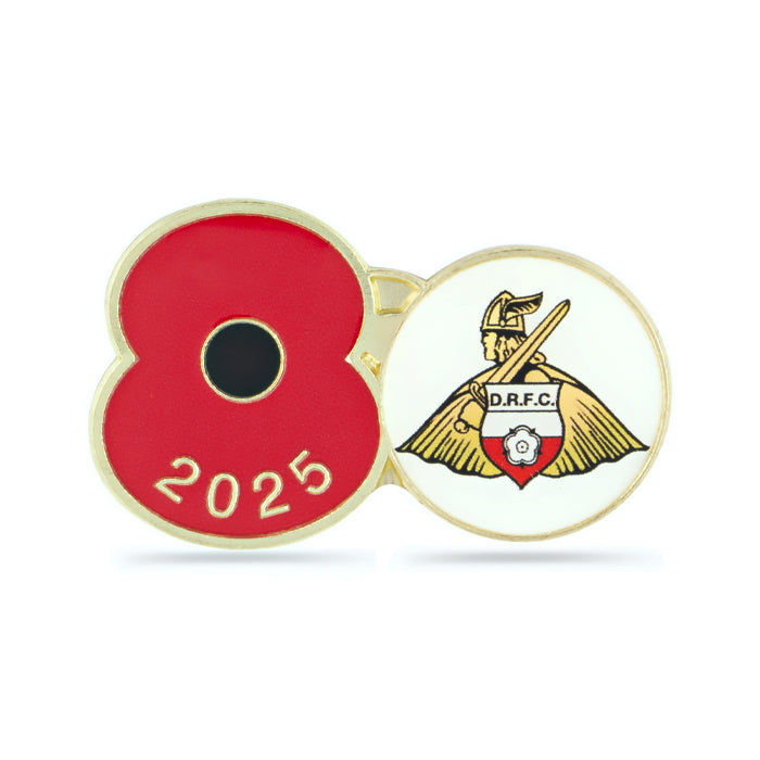 Doncaster Rovers Poppy Football Pin 2025