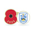 Huddersfield Town Poppy Football Pin 2025