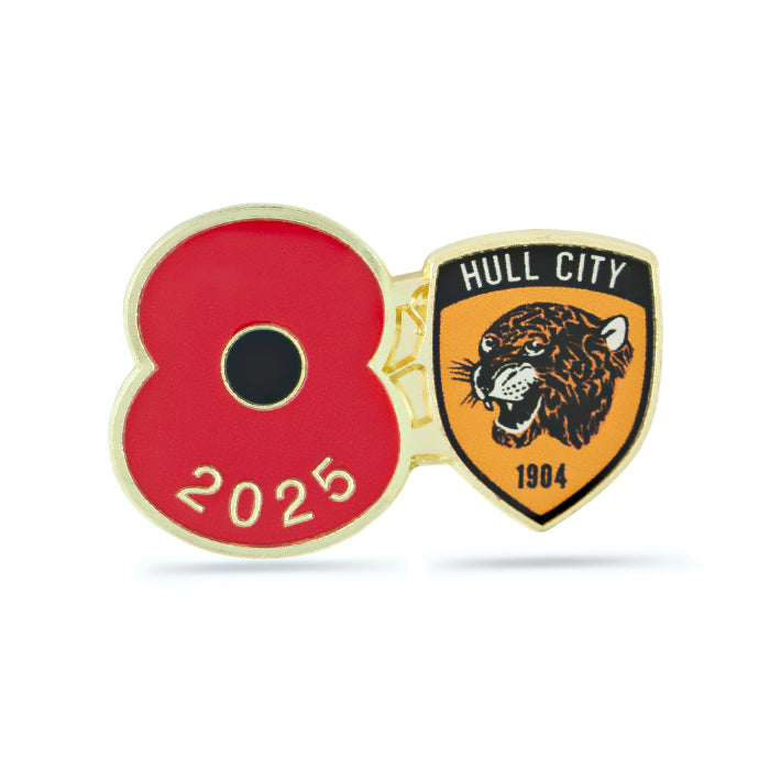 Hull City Poppy Football Pin 2025