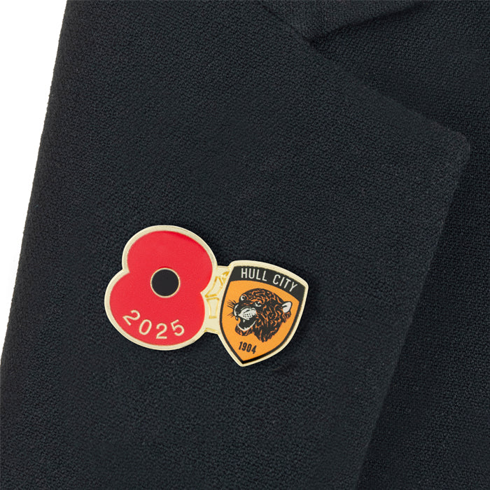 Hull City Poppy Football Pin 2025