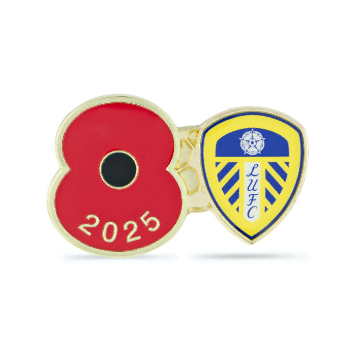 Leeds United Poppy Football Pin 2025