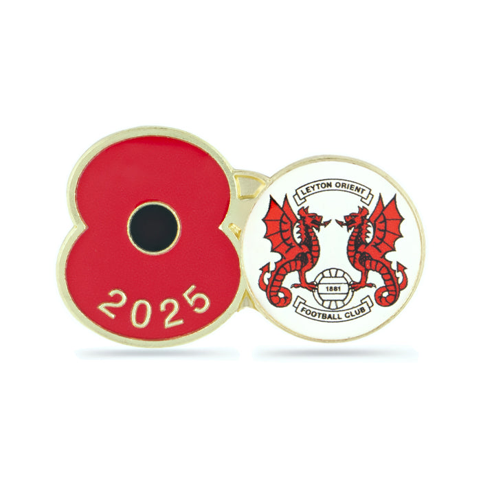 Leyton Orient Poppy Football Pin 2025