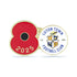 Luton Town Poppy Football Pin 2025
