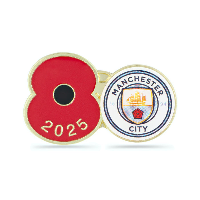 Manchester City Poppy Football Pin 2025