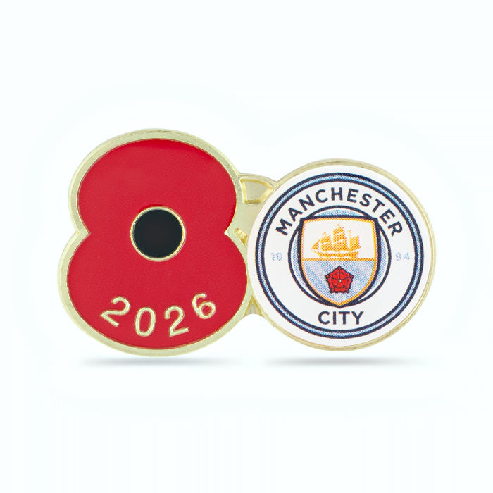 Manchester City Poppy Football Pin 2026