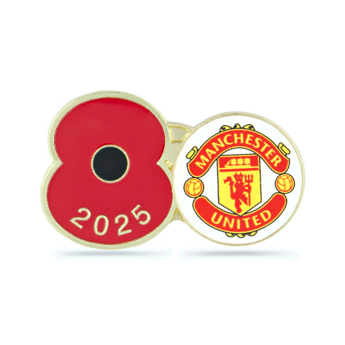 Manchester United Poppy Football Pin 2025