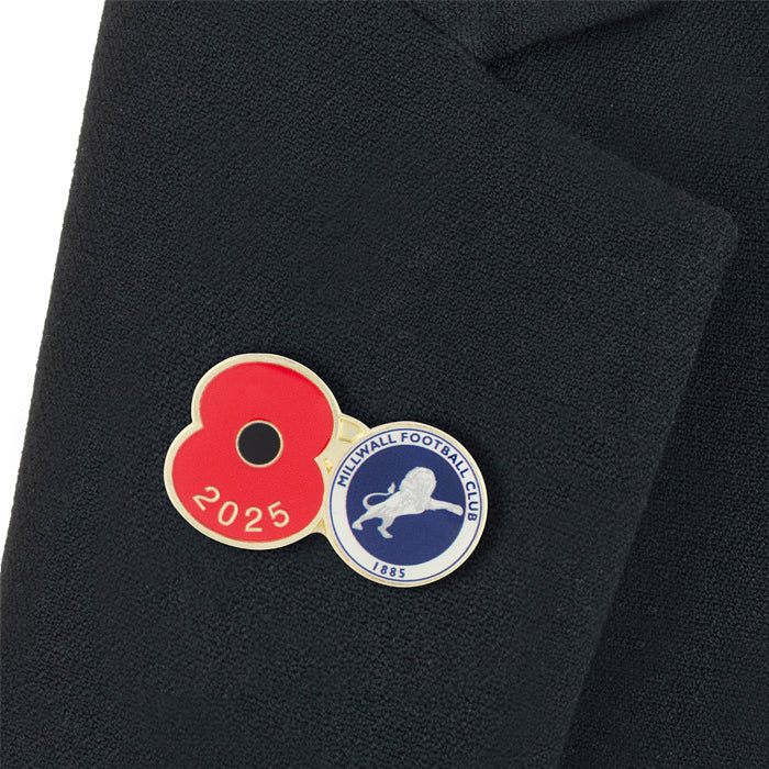 Millwall Poppy Football Pin 2025