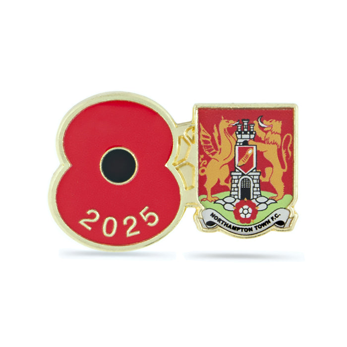 Northampton Town Poppy Football Pin 2025