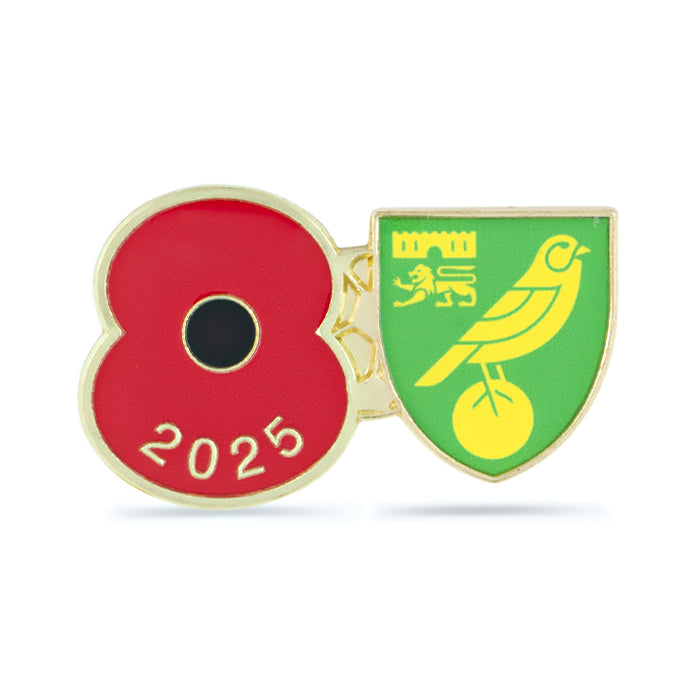Norwich City Poppy Football Pin 2025