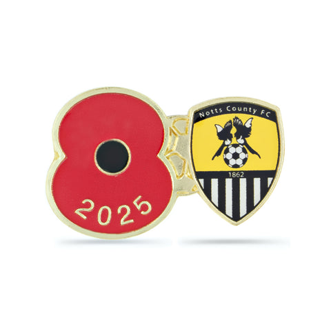 Notts County Poppy Football Pin 2025