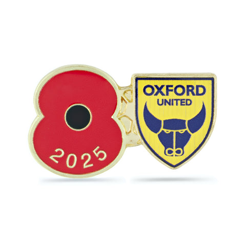 Oxford United Poppy Football Pin 2025