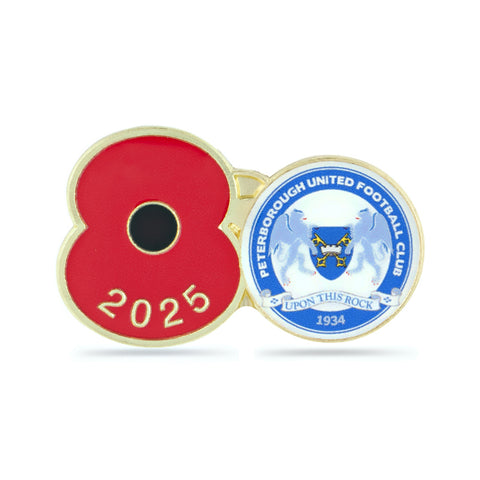 Peterborough United Poppy Football Pin 2025