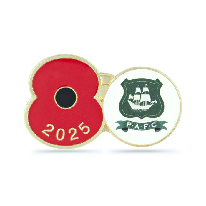 Plymouth Argyle Poppy Football Pin 2025