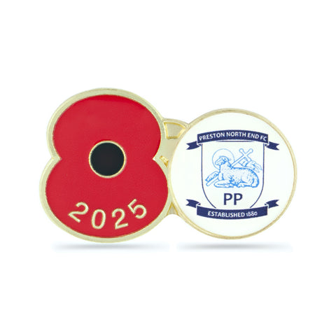 Preston North End Poppy Football Pin 2025