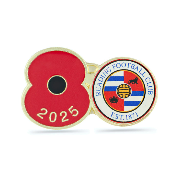 Reading Poppy Football Pin 2025