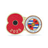 Reading Poppy Football Pin 2025