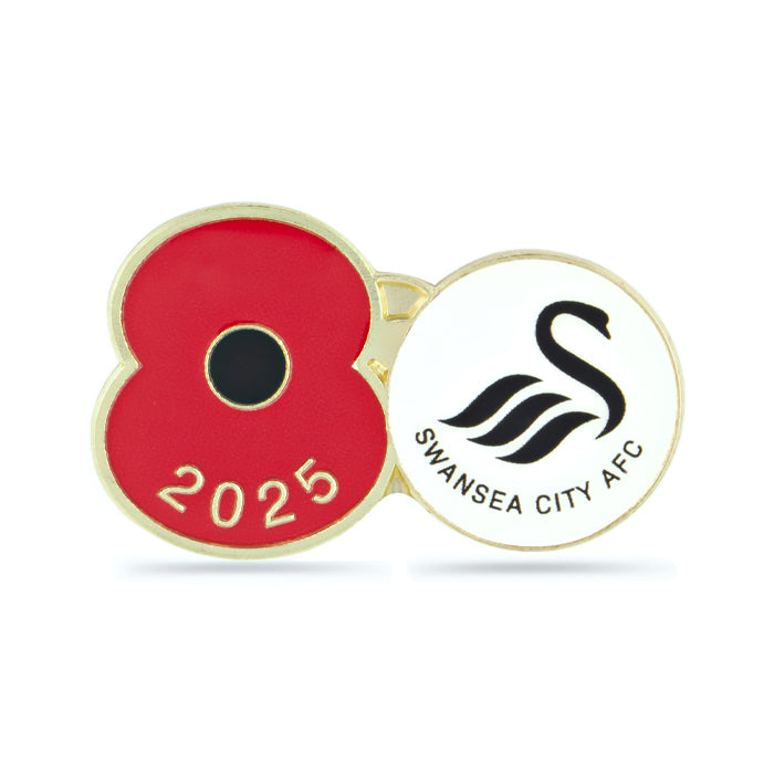 Swansea City Poppy Football Pin 2025