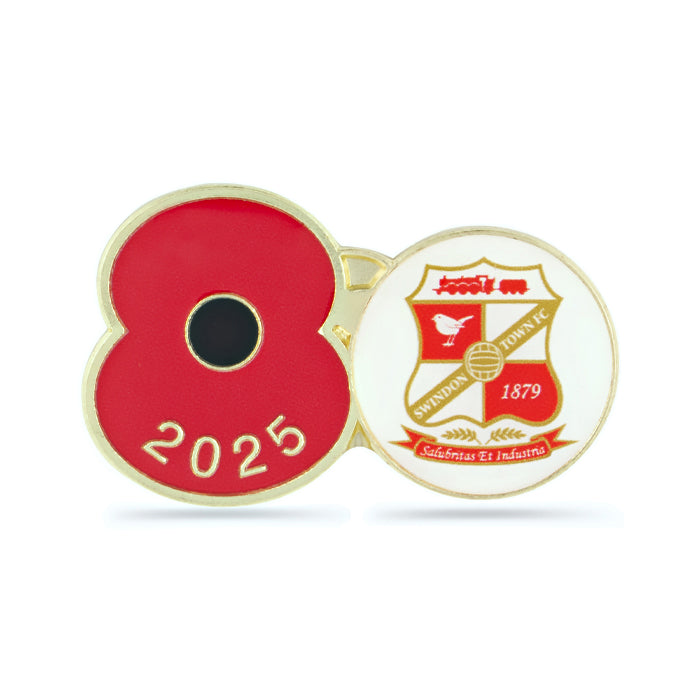 Swindon Town Poppy Football Pin 2025