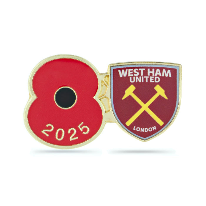 West Ham United Poppy Football Pin 2025