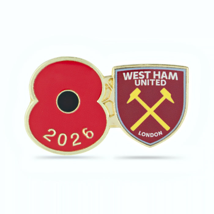 West Ham United Poppy Football Pin 2026