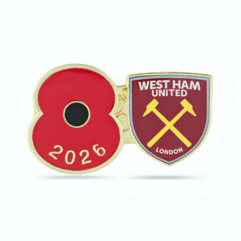 West Ham United Poppy Football Pin 2026
