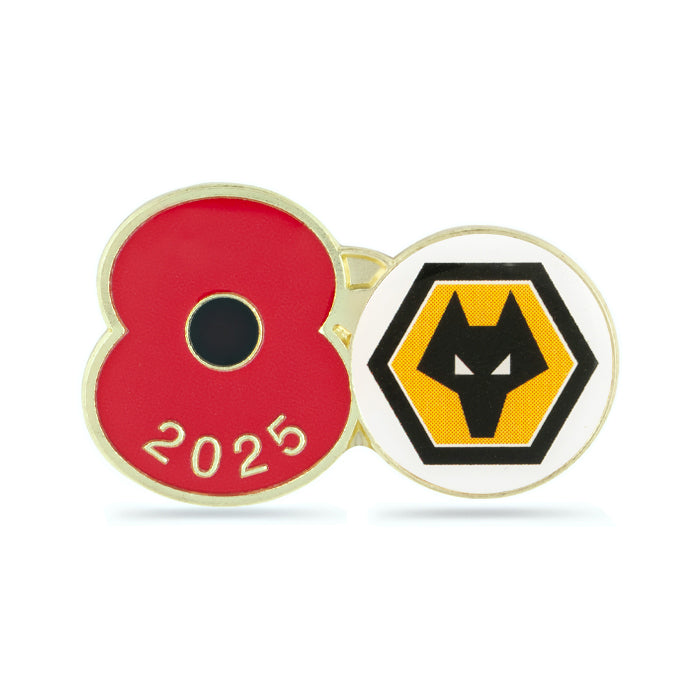 Wolverhampton Wanderers Poppy Football Pin 2025