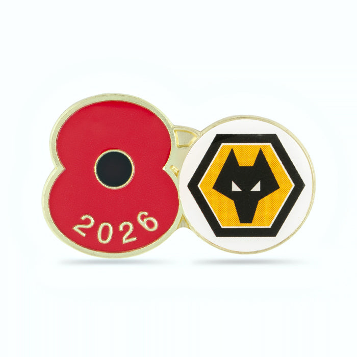 Wolverhampton Wanderers Poppy Football Pin 2026