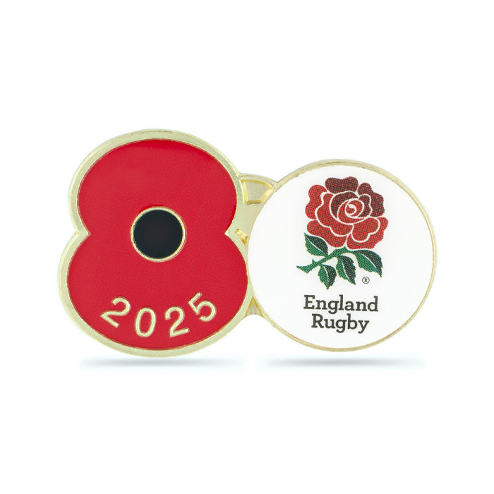 England Rugby Union Poppy Rugby Pin 2025