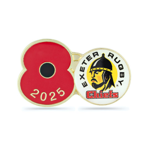 Exeter Chiefs Poppy Rugby Pin 2025