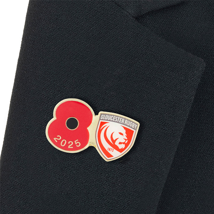 Gloucester Poppy Rugby Pin 2025