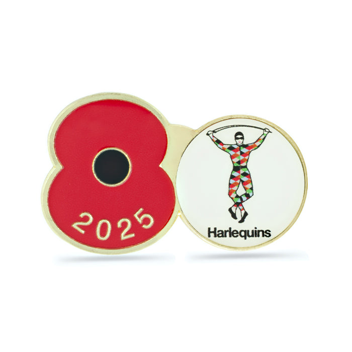 Harlequins Poppy Rugby Pin 2025