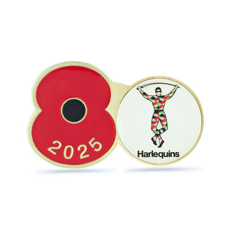 Harlequins Poppy Rugby Pin 2025