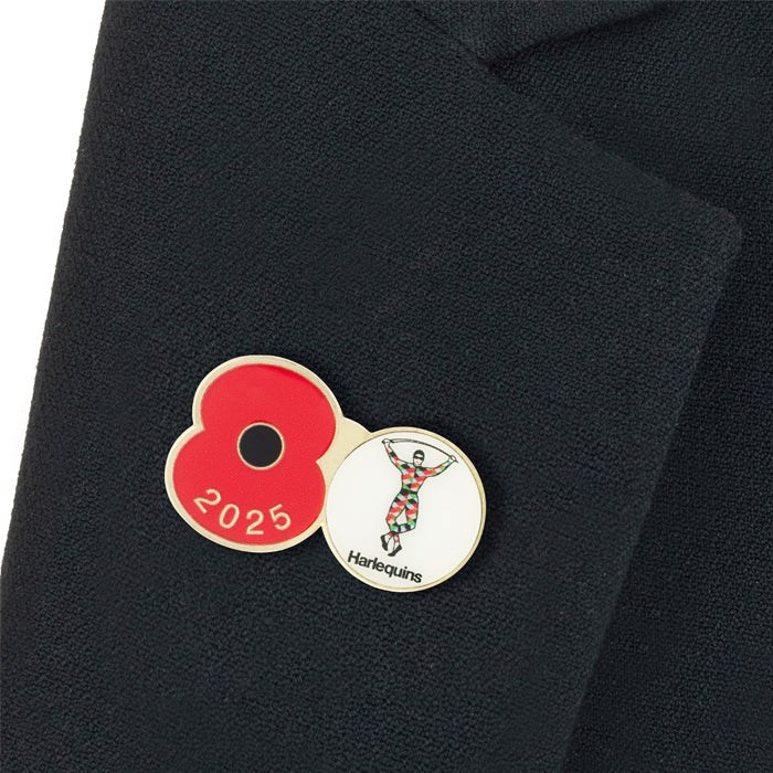 Harlequins Poppy Rugby Pin 2025