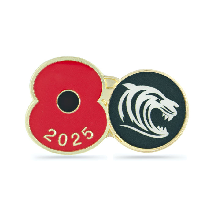 Leicester Tigers Poppy Rugby Pin 2025