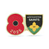 Northampton Saints Poppy Rugby Pin 2025